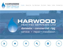 Tablet Screenshot of harwoodheating.co.uk